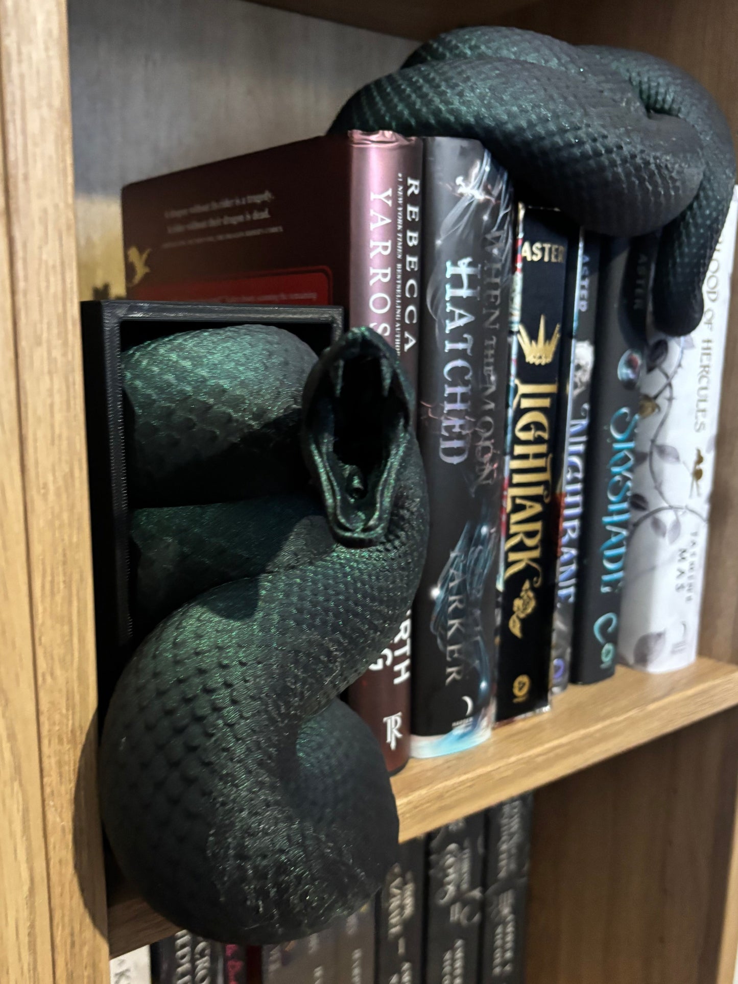Green Glitter Basilisk/Snake Book Nook