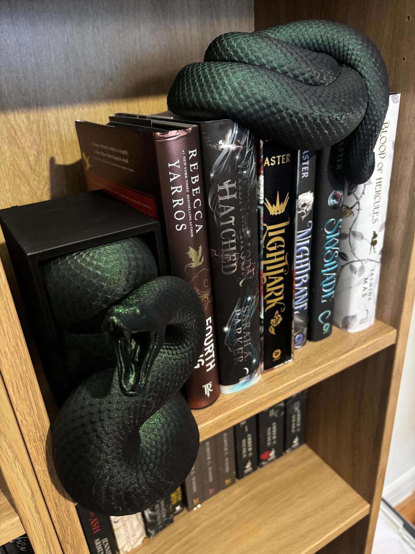Green Glitter Basilisk/Snake Book Nook